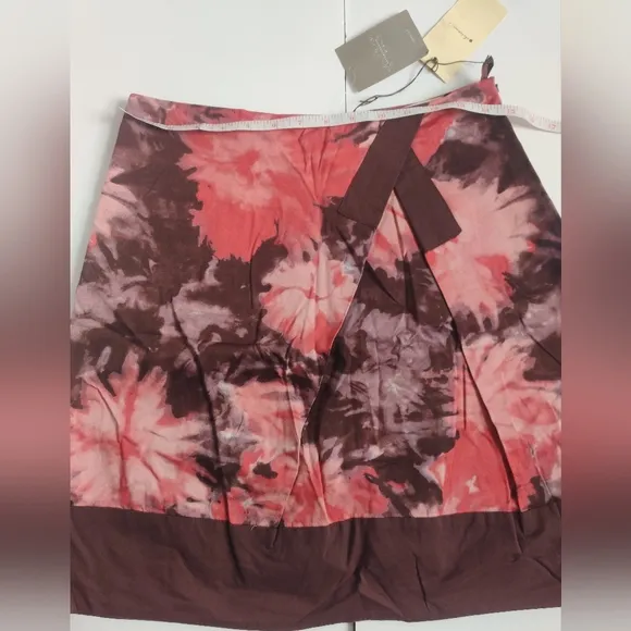 🆕 Eleveneses by Anthropologie Chic boho Bohemian 100% cotton envelope Skirt_4