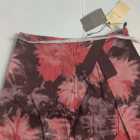 🆕 Eleveneses by Anthropologie Chic boho Bohemian 100% cotton envelope Skirt_4