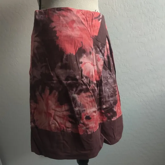 🆕 Eleveneses by Anthropologie Chic boho Bohemian 100% cotton envelope Skirt_4