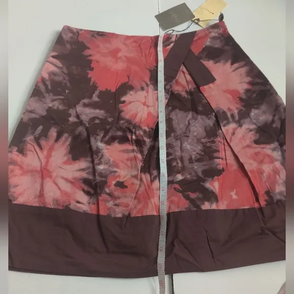 🆕 Eleveneses by Anthropologie Chic boho Bohemian 100% cotton envelope Skirt_4