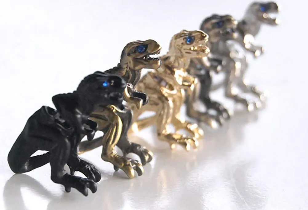 1 Pcs Cool Punk Style Rock Temptation Alloy Dinosaur