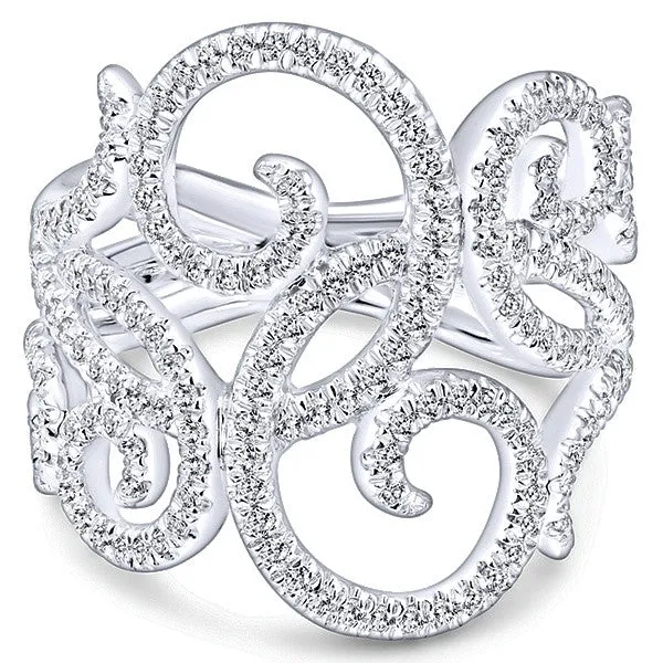 14k White Gold Fashion Ladies' Ring
