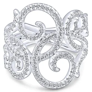 14k White Gold Fashion Ladies' Ring