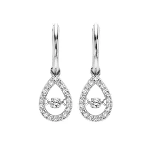14KT White Gold & Diamond Rhythm Of Love Fashion Earrings  - 1/5 ctw