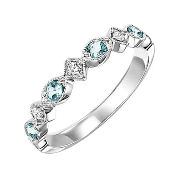 14KT White Gold Sparkle Fashion Ring - 1/10 ctw