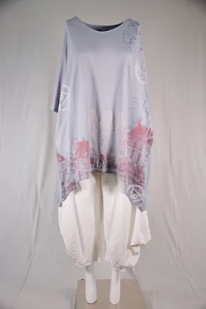 1581 Vertical Seamed Drawcord Tunic-Blue Dawn-P