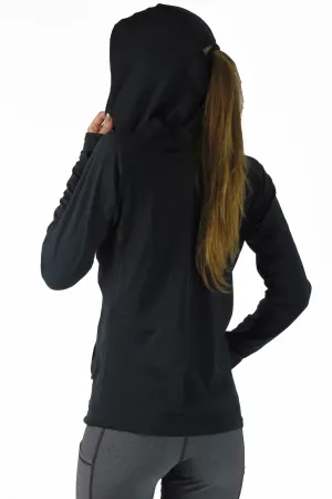 4401 - Performance Pony Tail Hoodie/Black