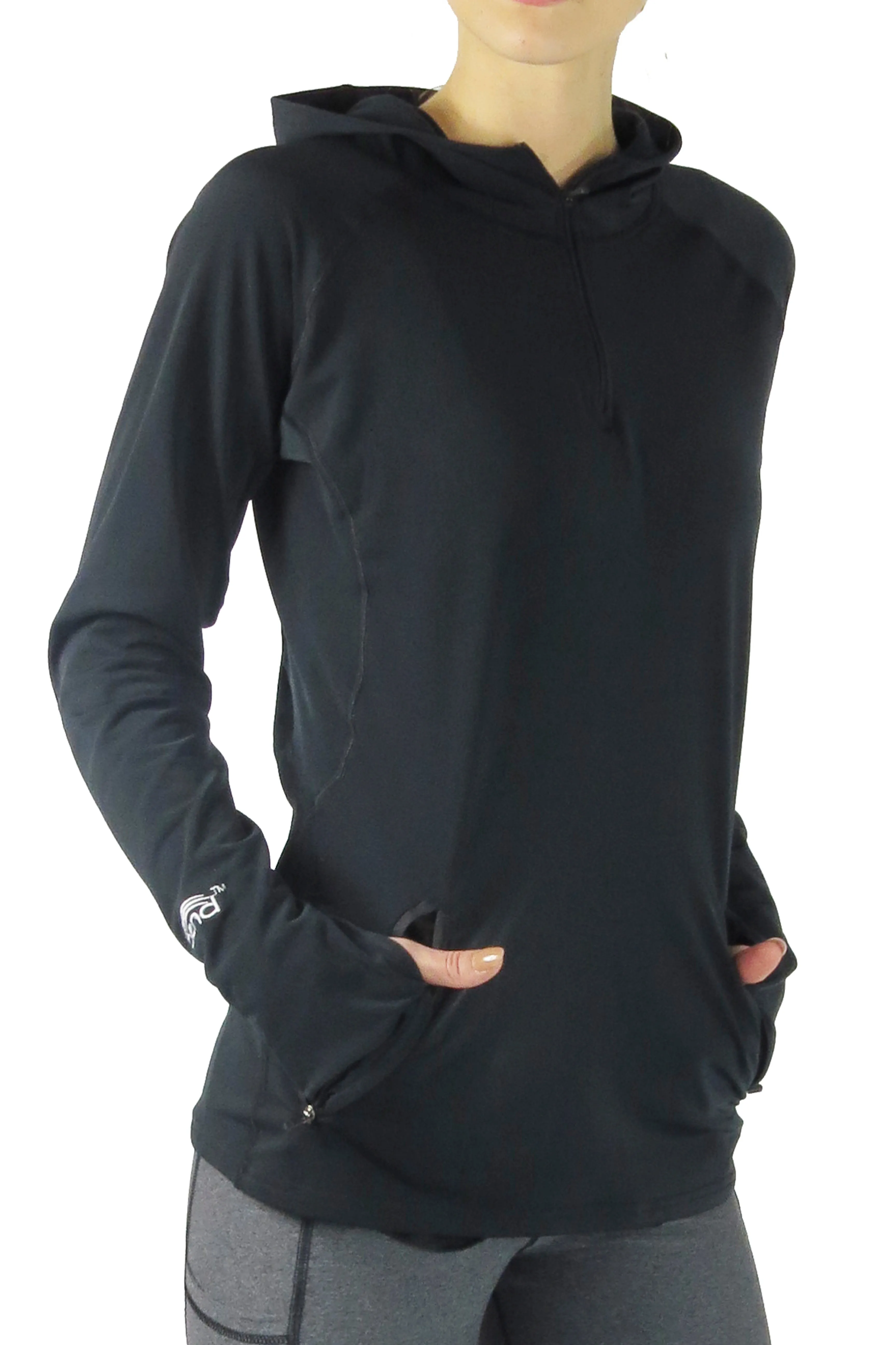 4401 - Performance Pony Tail Hoodie/Black