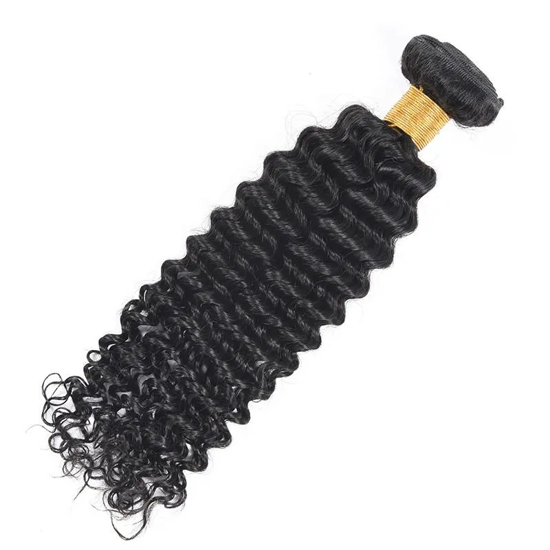 affordable hair Deep Wave 10-14 inches Natural Black Bundle 100% Human Hair