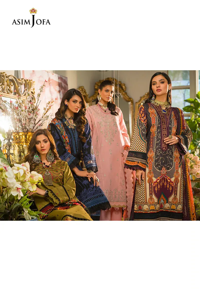 AJPR-33 | Asim Jofa Prints Rania Collection 2022 | Unstitched Embroidered Lawn Suits