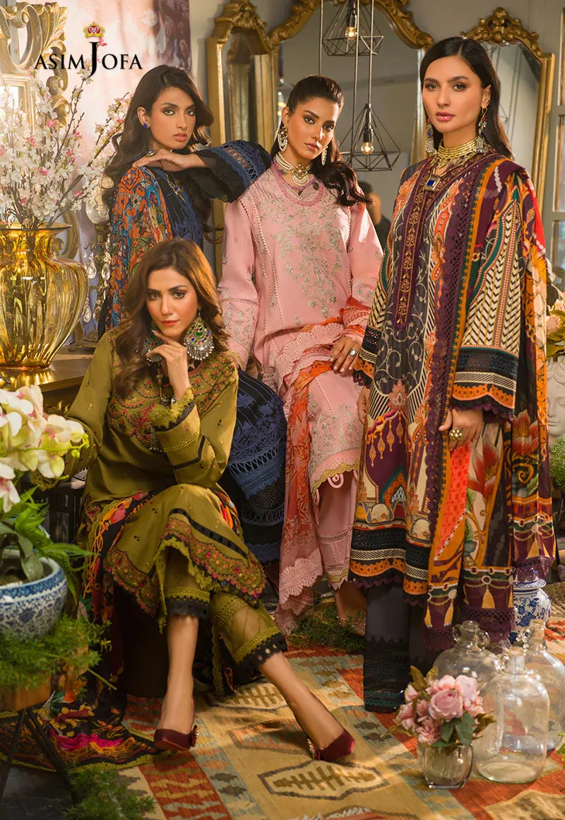 AJPR-33 | Asim Jofa Prints Rania Collection 2022 | Unstitched Embroidered Lawn Suits