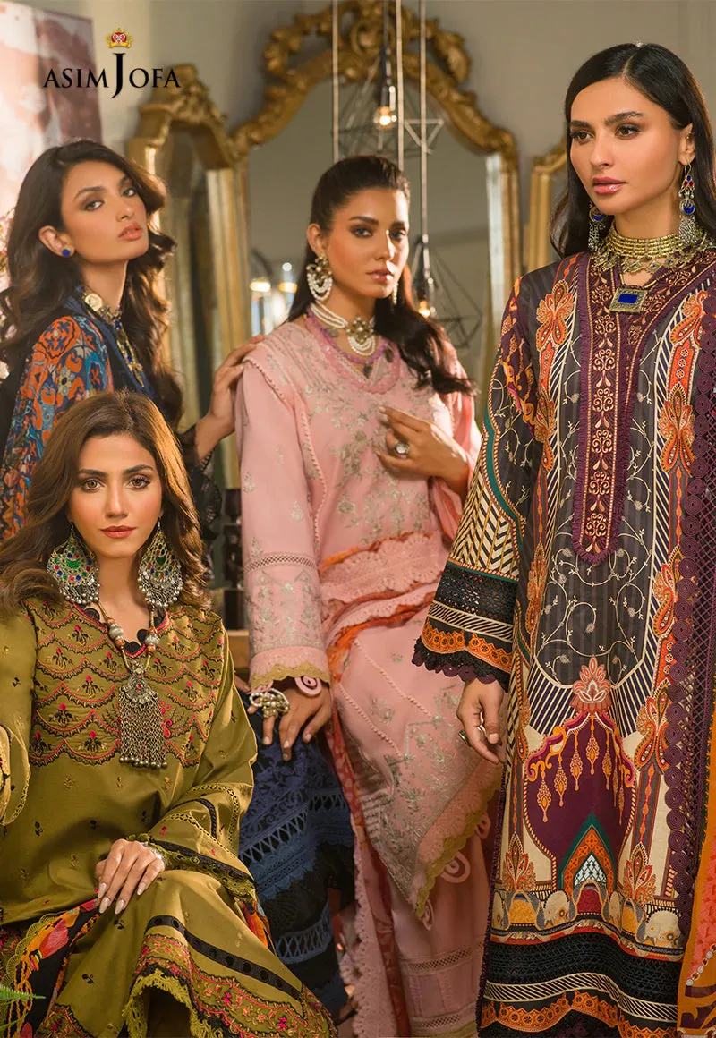 AJPR-33 | Asim Jofa Prints Rania Collection 2022 | Unstitched Embroidered Lawn Suits