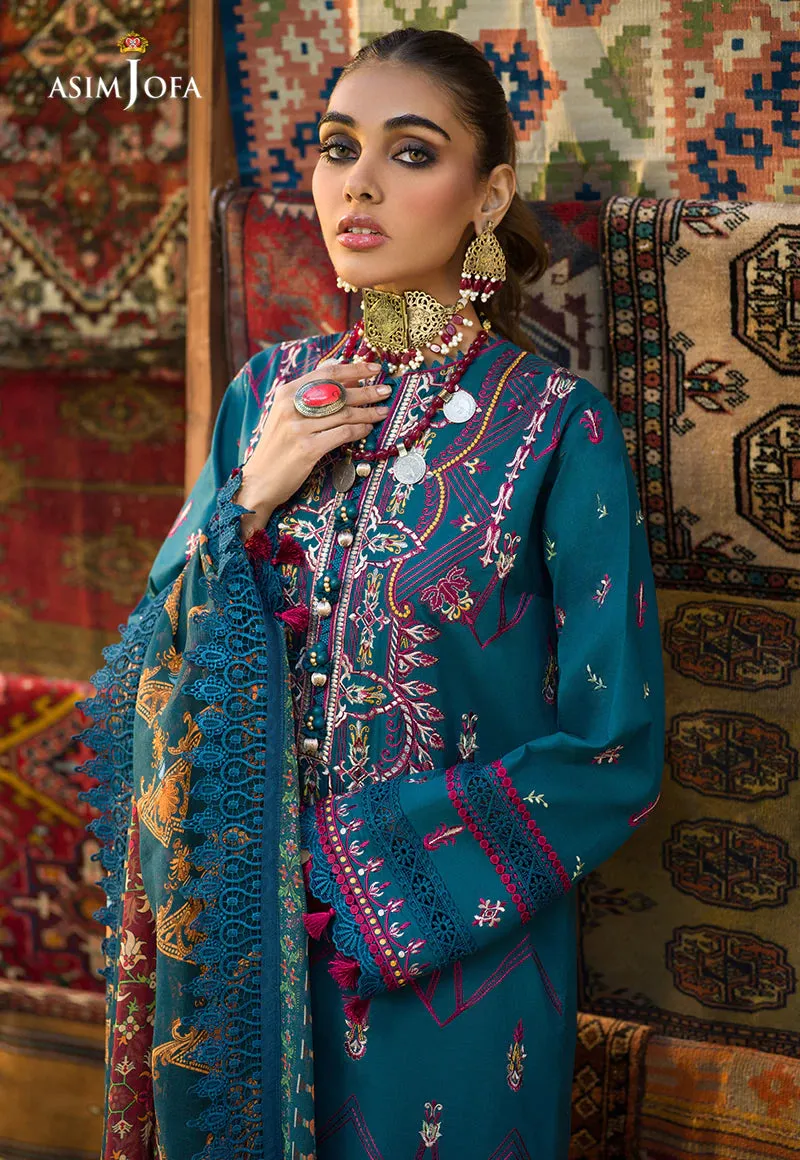 AJPR-35 | Asim Jofa Prints Rania Collection 2022 | Unstitched Embroidered Lawn Suits