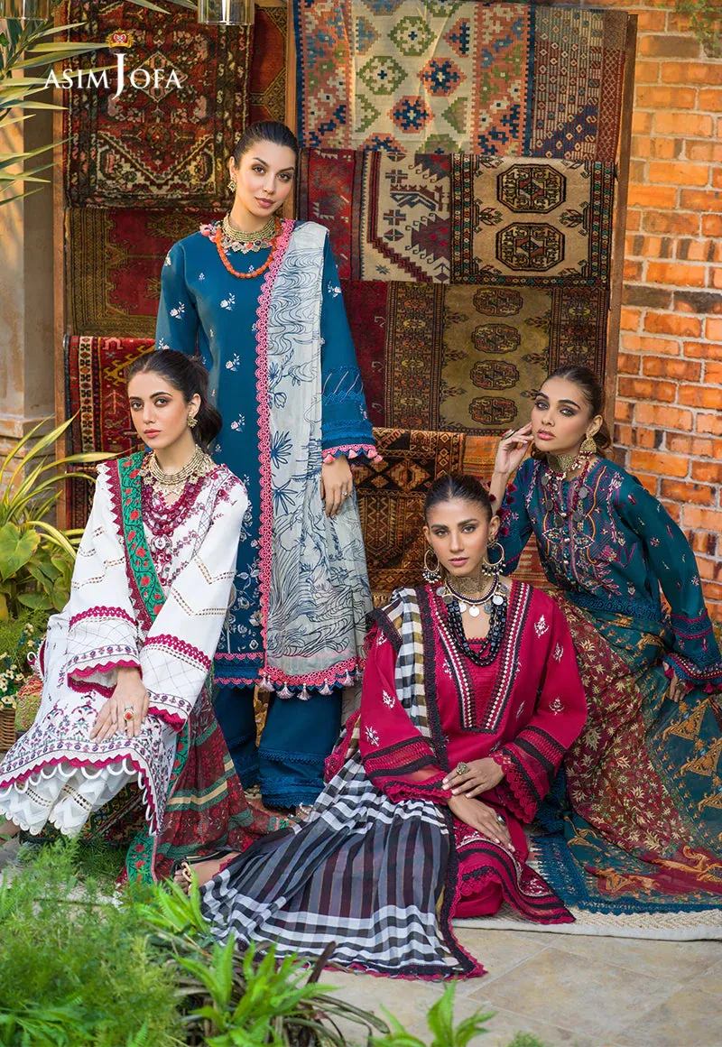 AJPR-35 | Asim Jofa Prints Rania Collection 2022 | Unstitched Embroidered Lawn Suits