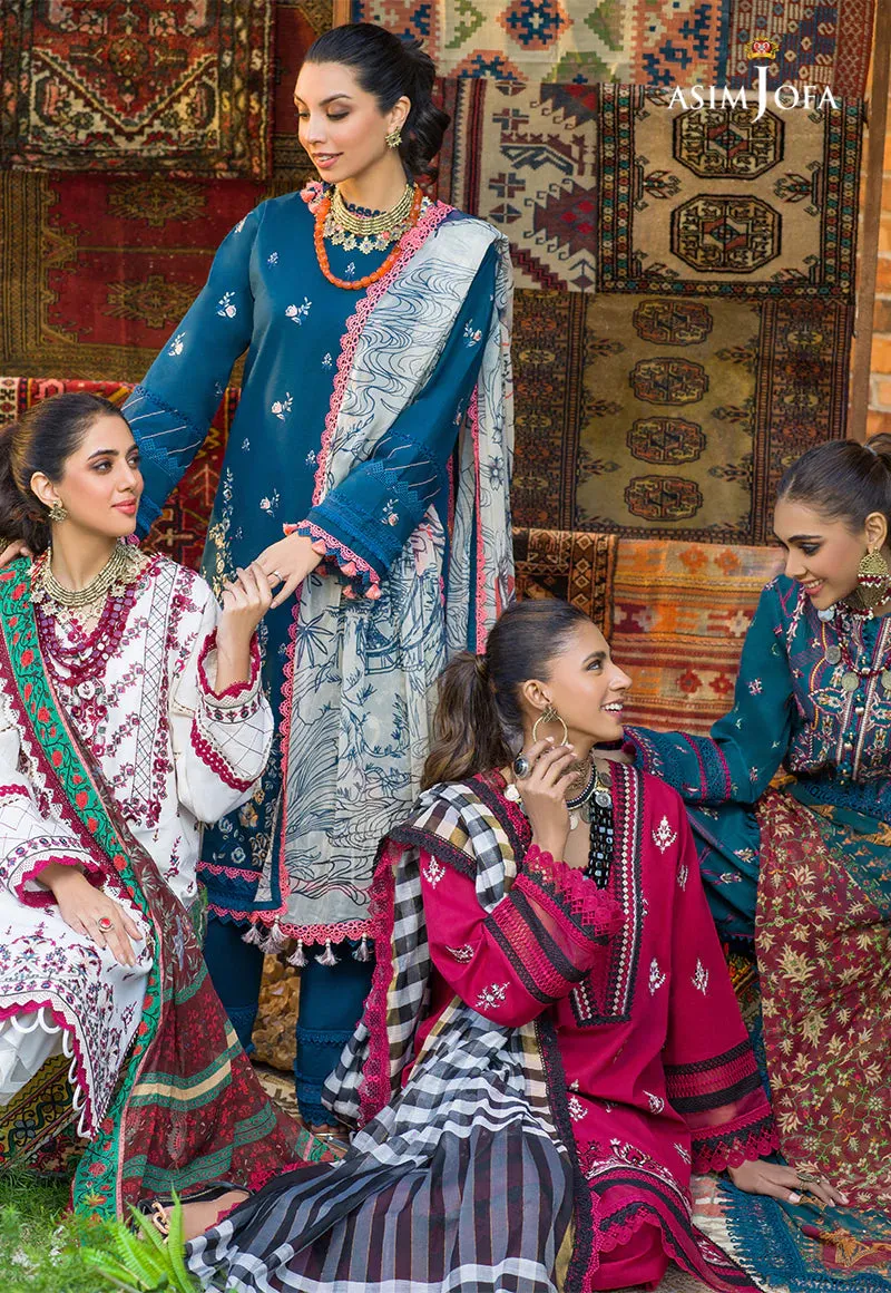 AJPR-35 | Asim Jofa Prints Rania Collection 2022 | Unstitched Embroidered Lawn Suits