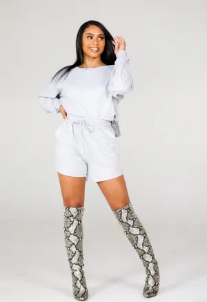 Ally Short Set (Grey) FINAL SALE
