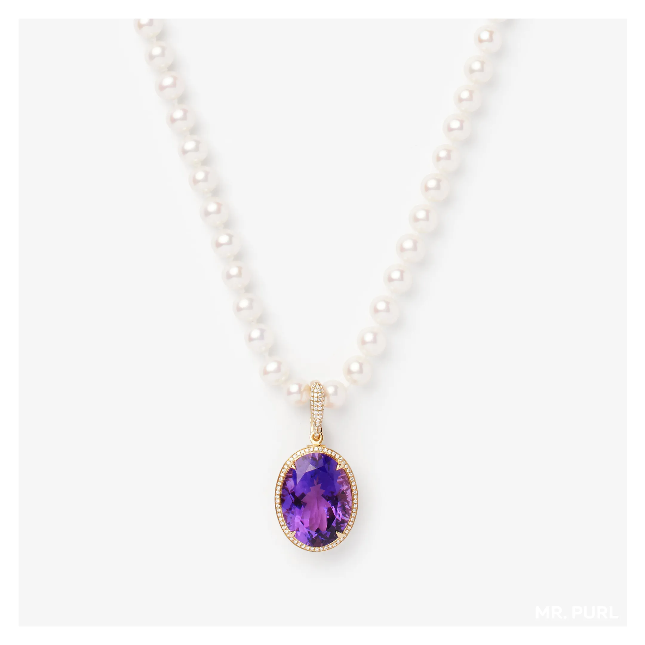 Amethyst "JEWL" Pendant & Chain