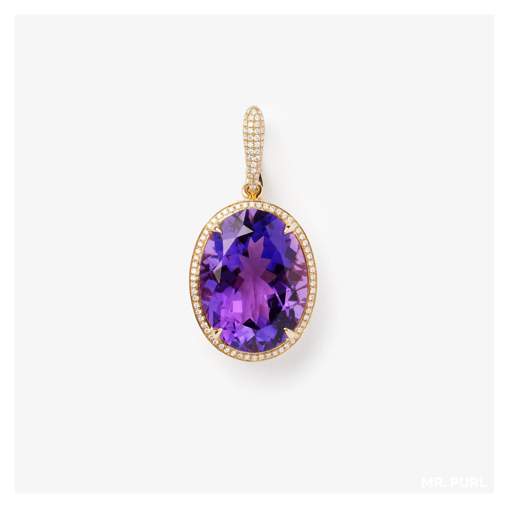 Amethyst "JEWL" Pendant & Chain