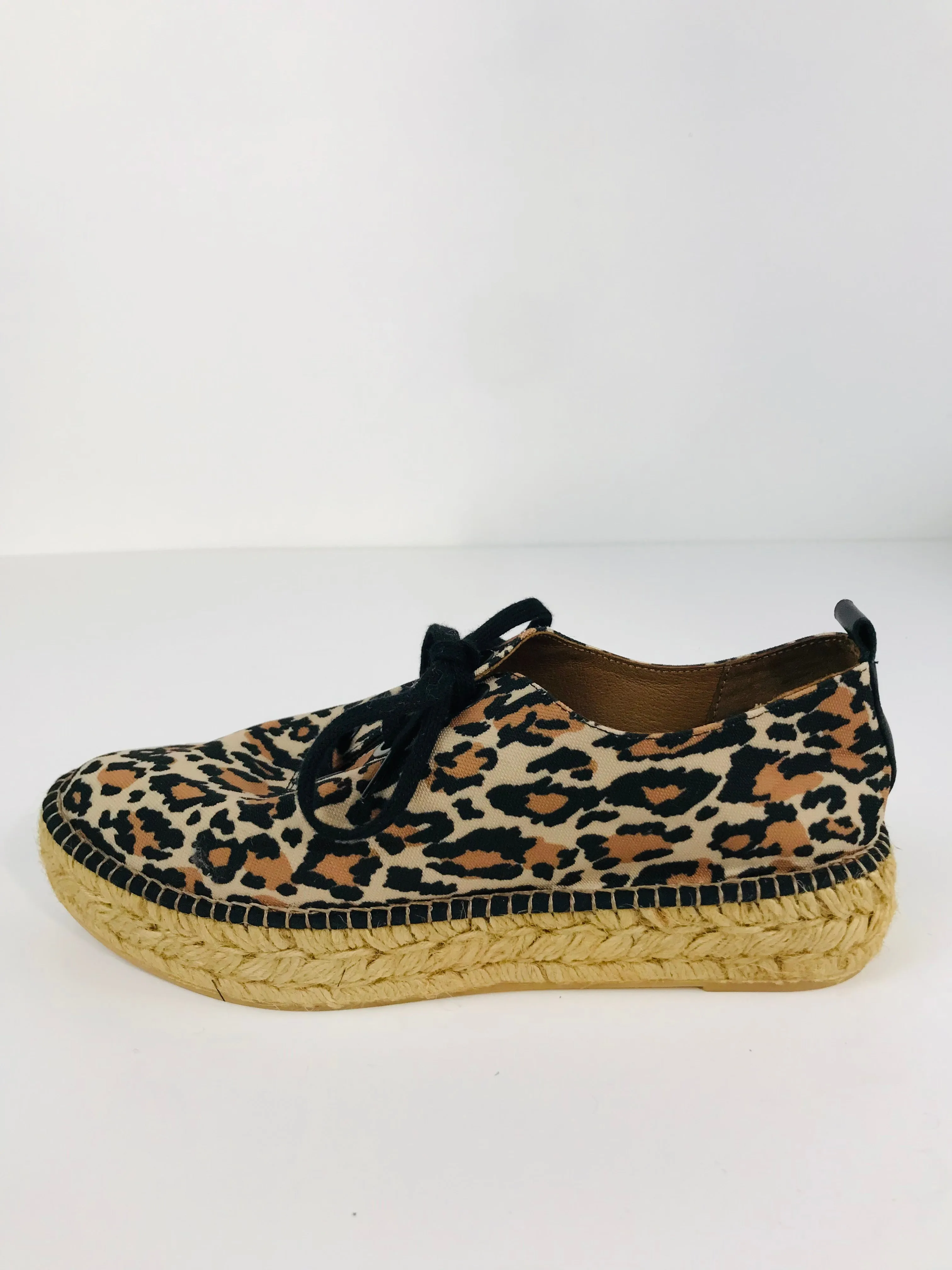 And/Or Women's Leopard Print Espadrilles Platform Trainers | EU39 UK6 | Multicoloured