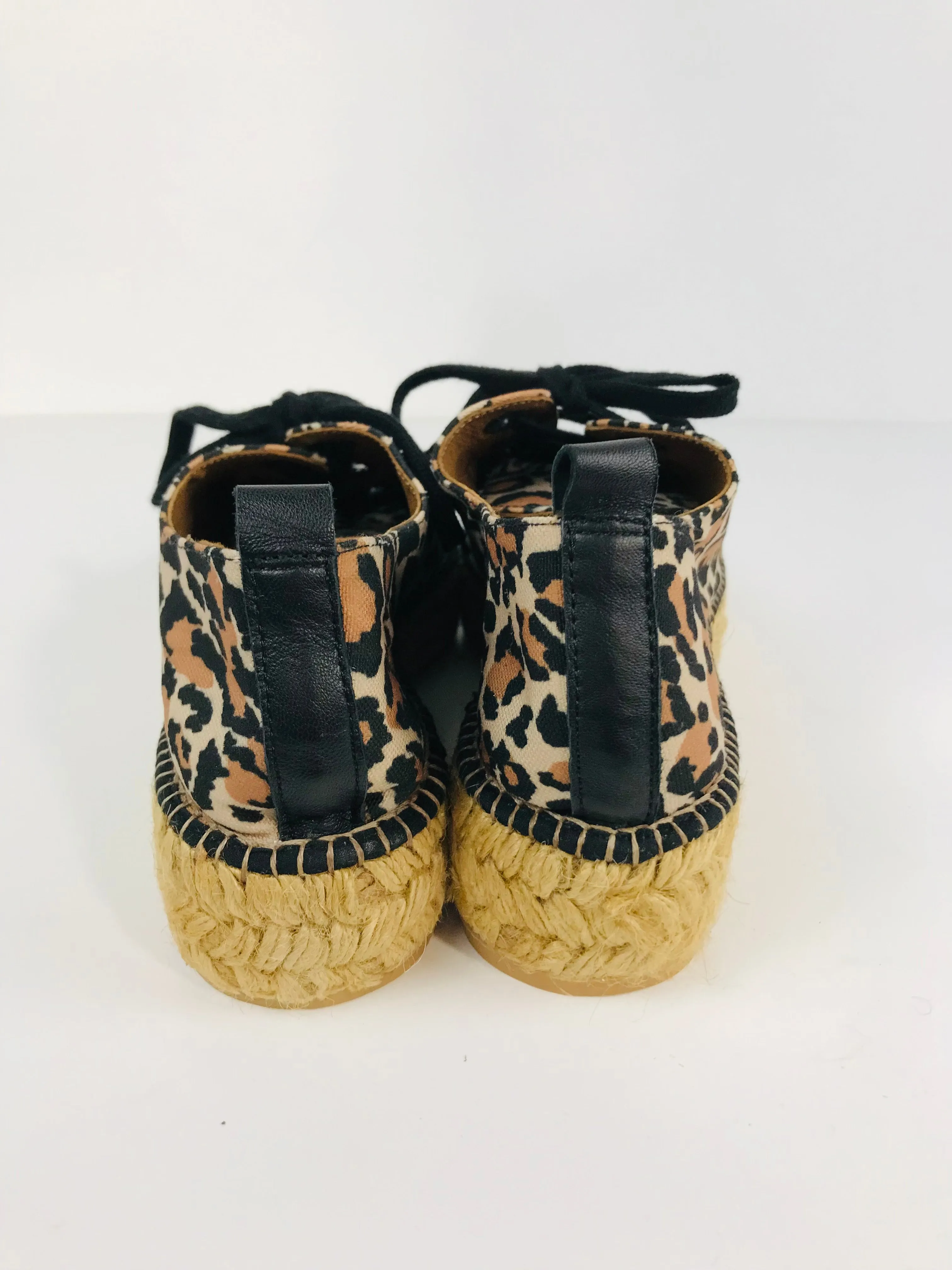 And/Or Women's Leopard Print Espadrilles Platform Trainers | EU39 UK6 | Multicoloured
