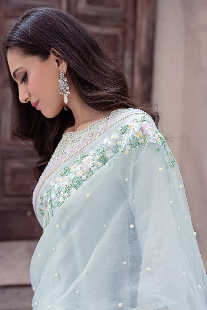 AQUATIC MLE22-03 | Mushq Eid Pret Drop 2 | 3Pc Cotton Net Suit
