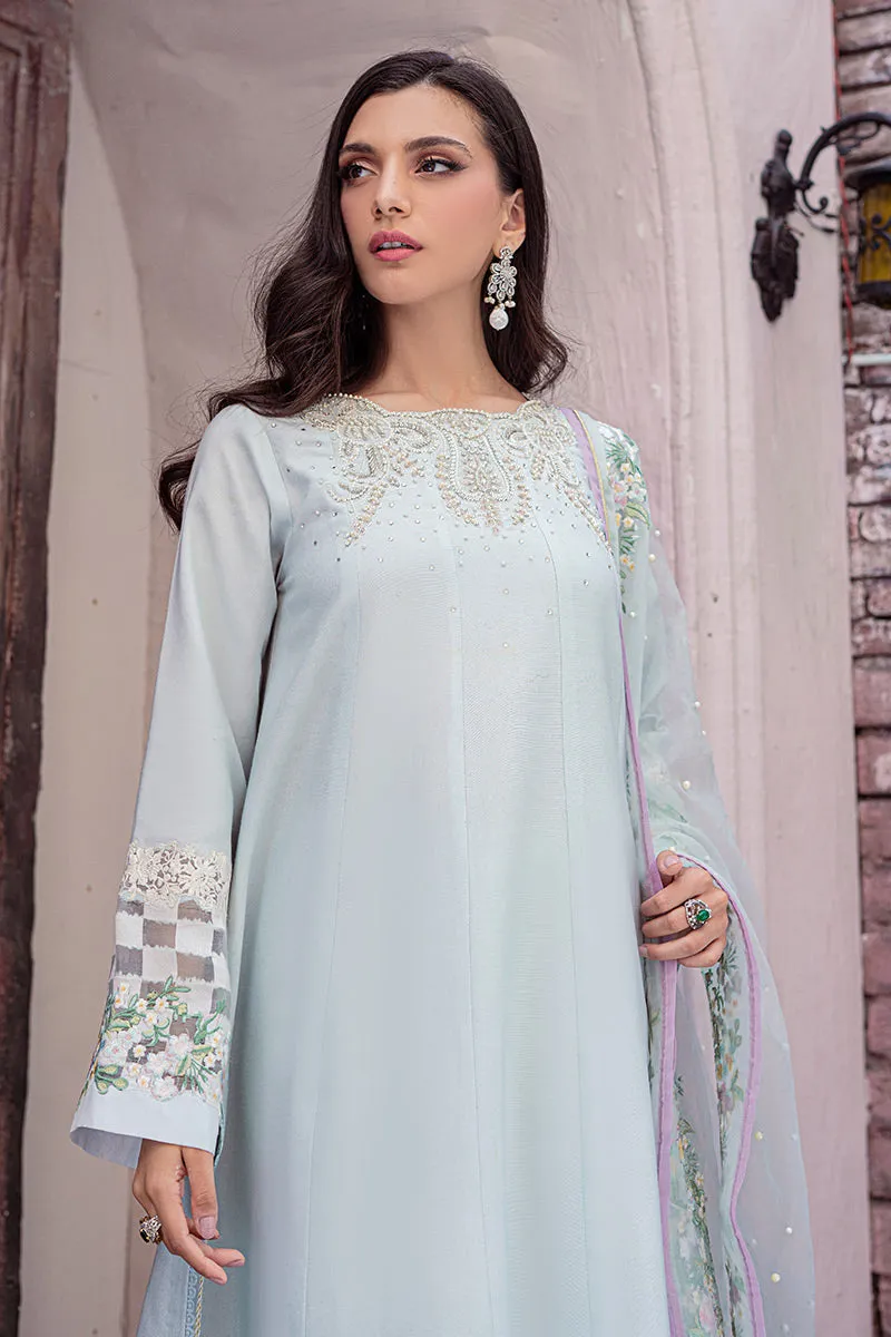 AQUATIC MLE22-03 | Mushq Eid Pret Drop 2 | 3Pc Cotton Net Suit