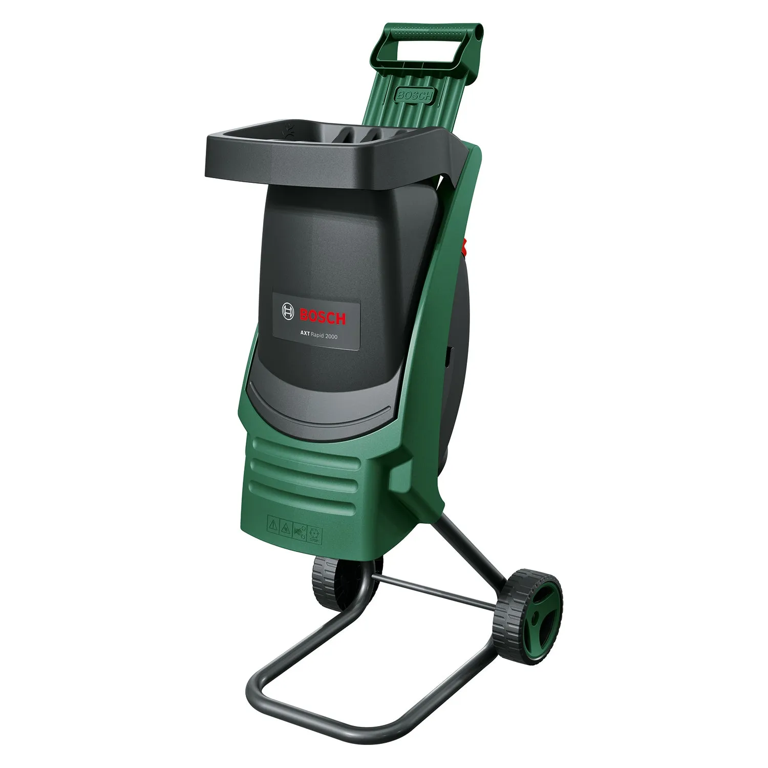 AXT Rapid 2000 Häcksler (2000-W-Motor, Schnelles und kraftvolles Häckseln von Holz und Gartenabfällen, Messerschneidsystem)