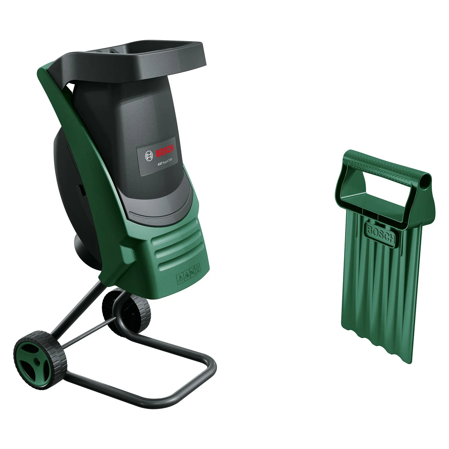 AXT Rapid 2000 Häcksler (2000-W-Motor, Schnelles und kraftvolles Häckseln von Holz und Gartenabfällen, Messerschneidsystem)
