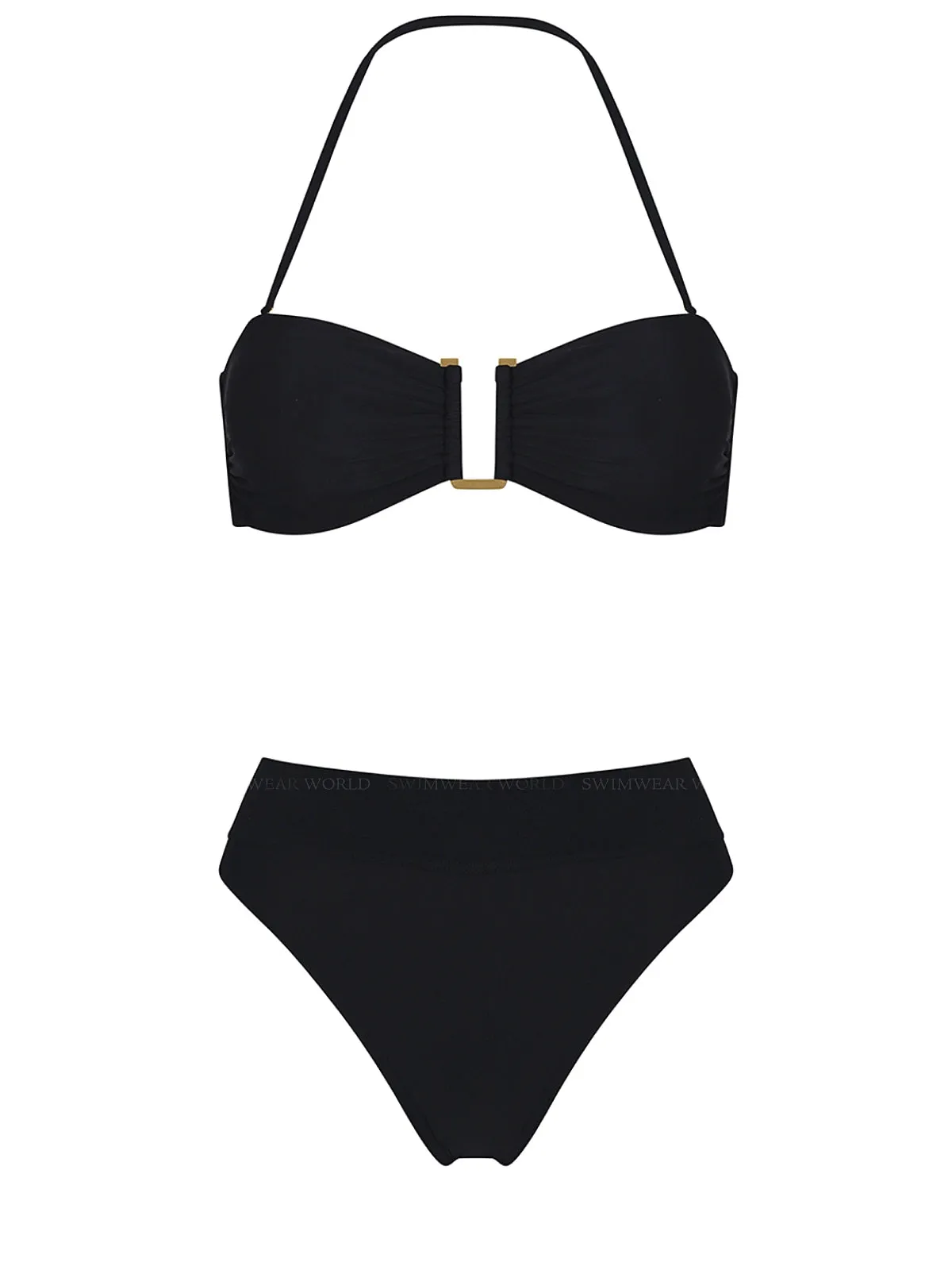 Bandeau Classic Black 75-High Rise Classic Black 20 Bikini