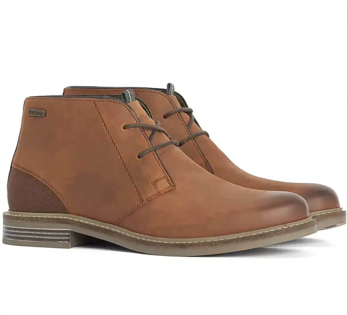 Barbour Mens Redhead Chukka Boots Timber Tan