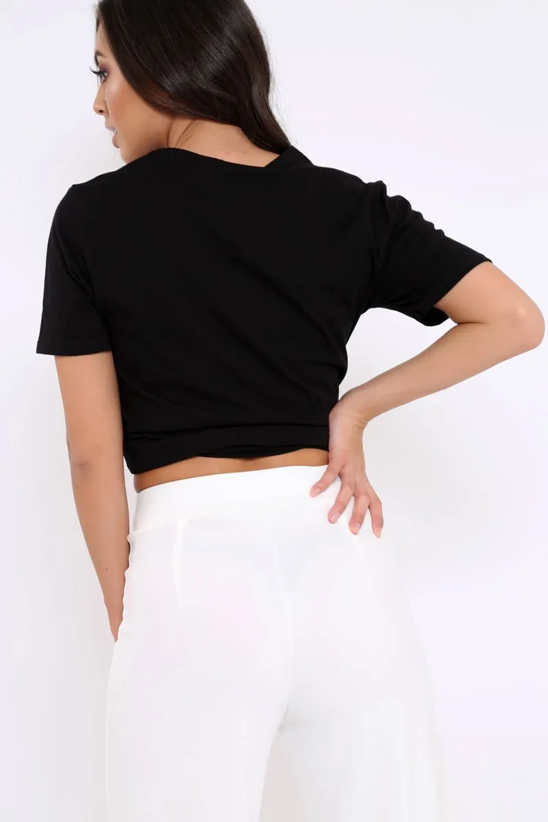 Black Femme Fatale Slogan T-shirt - Sienna