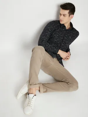Black Printed Slim Fit shirt