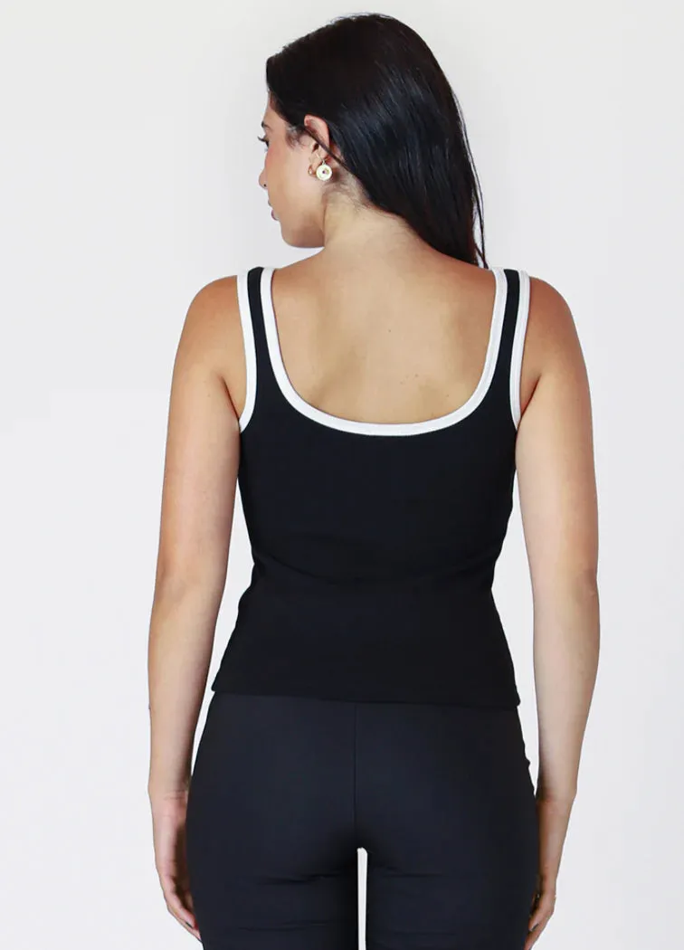 BLACK TAPE- WOMEN'S CONTRAST TANK TOP