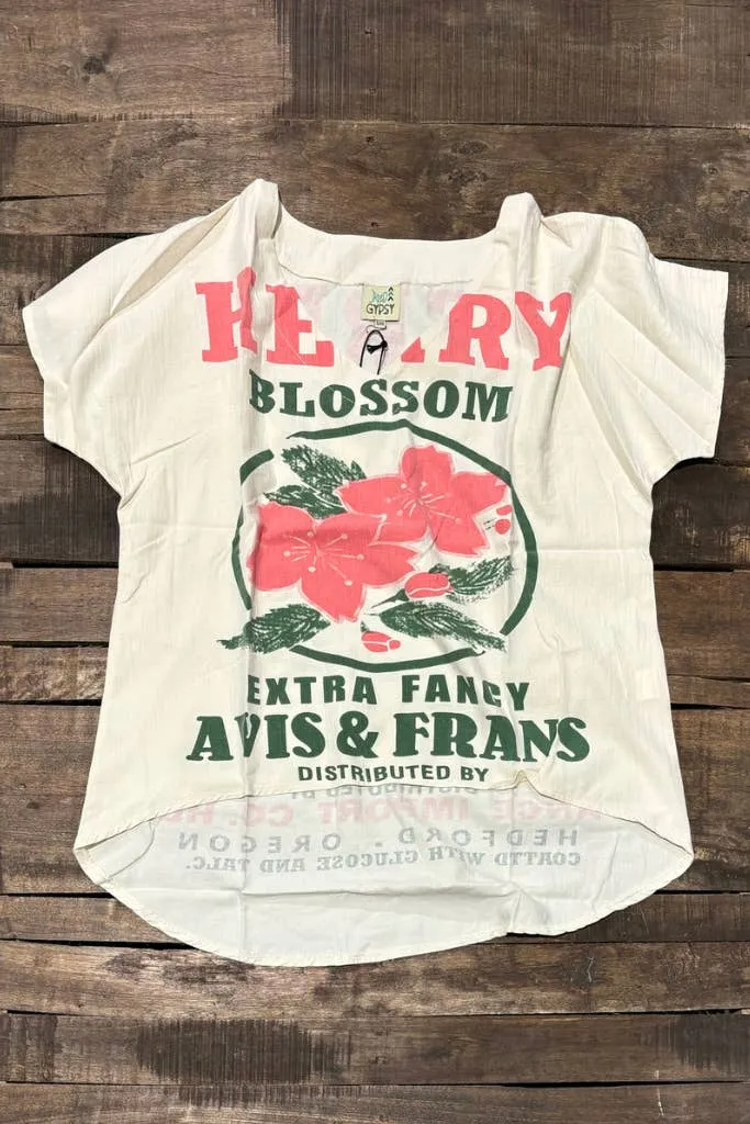 Blossom Split Neck Jaded Gypsy Top