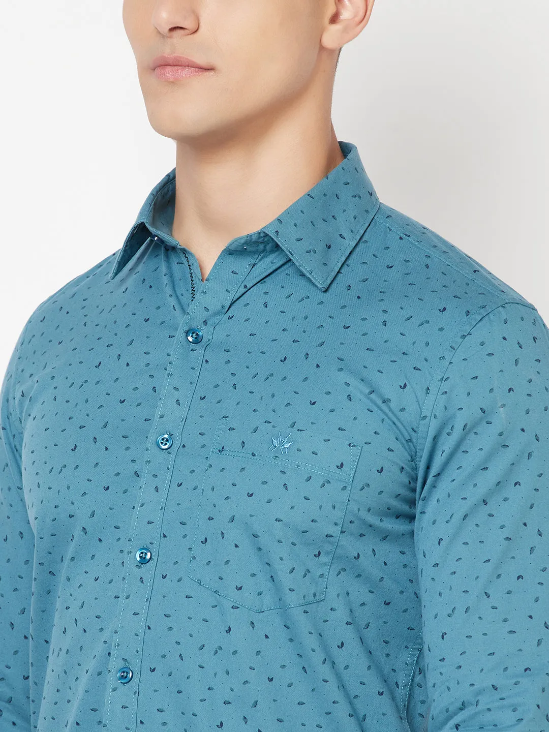 Blue Floral Shirt