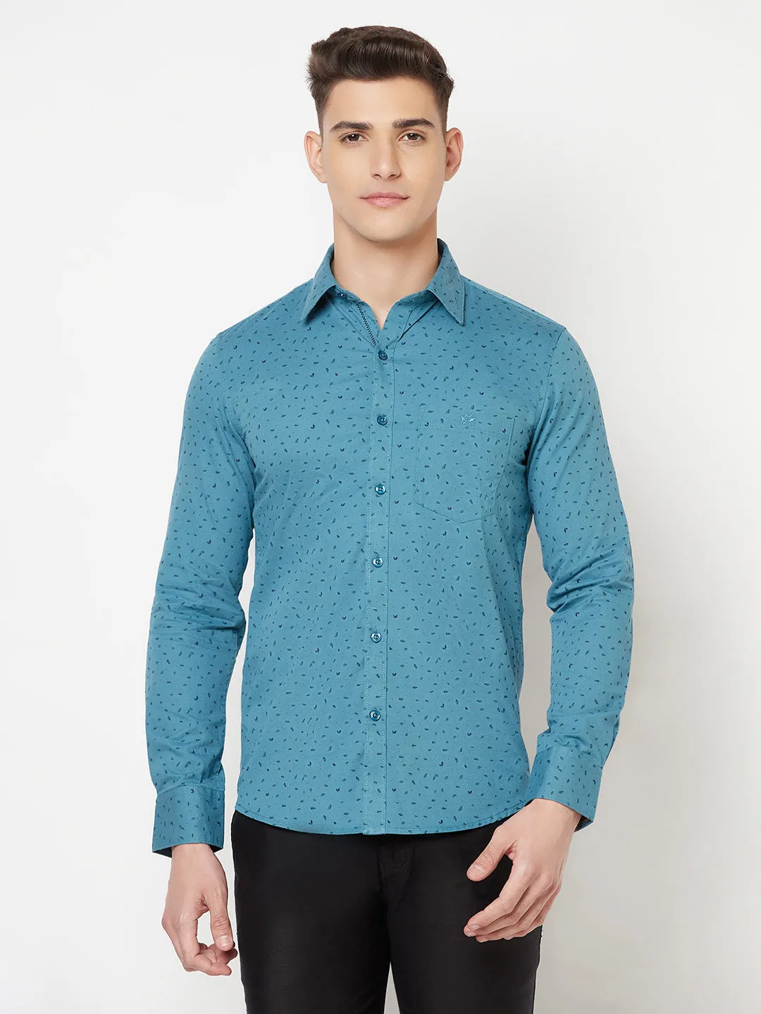 Blue Floral Shirt