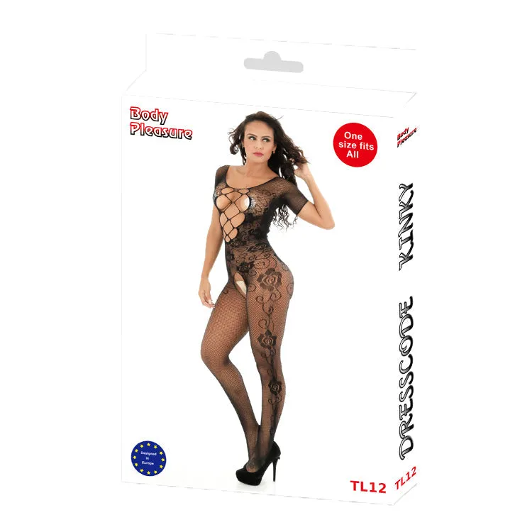 Body Pleasure - Catsuit -Tempting Twilight - Zwart - One Size