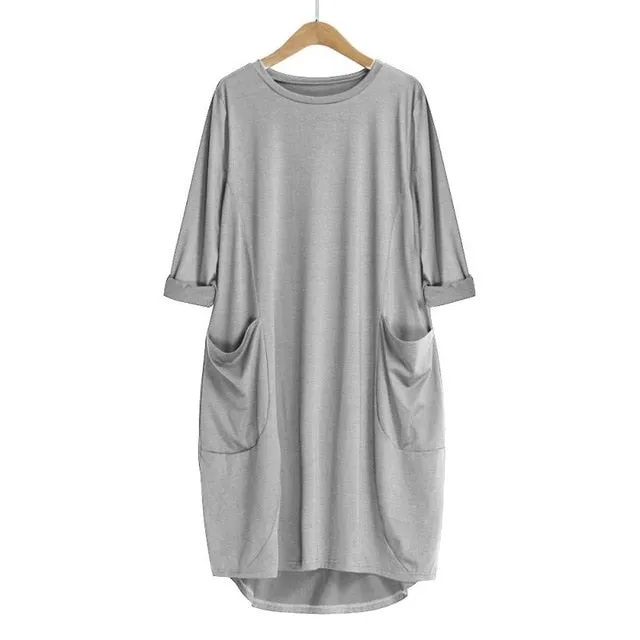 Boho Casual Pocket Dress