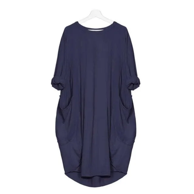 Boho Casual Pocket Dress