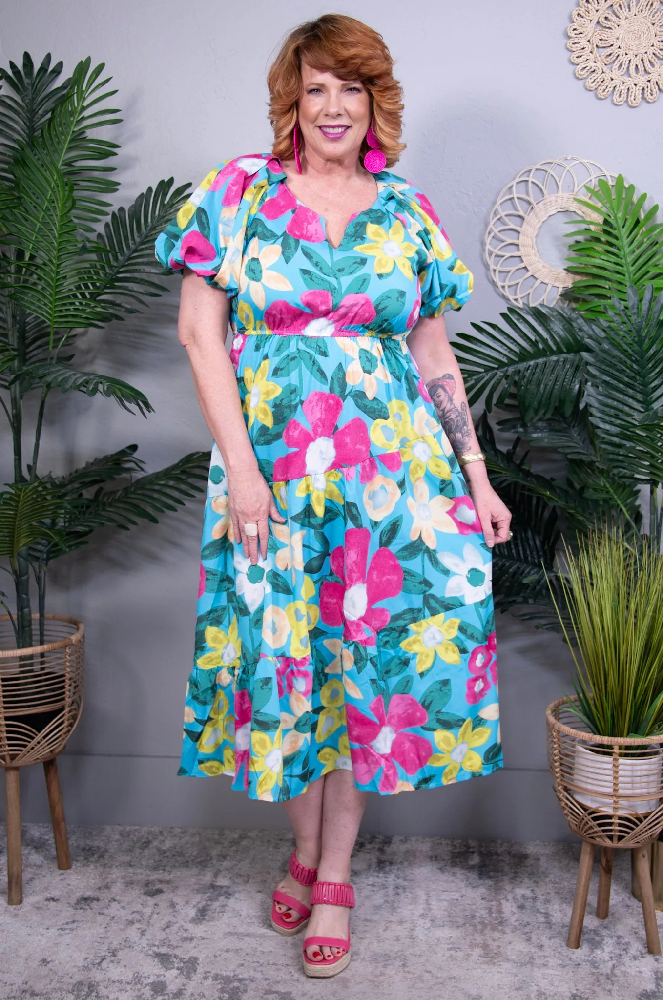 Born To Bloom Midi Dress