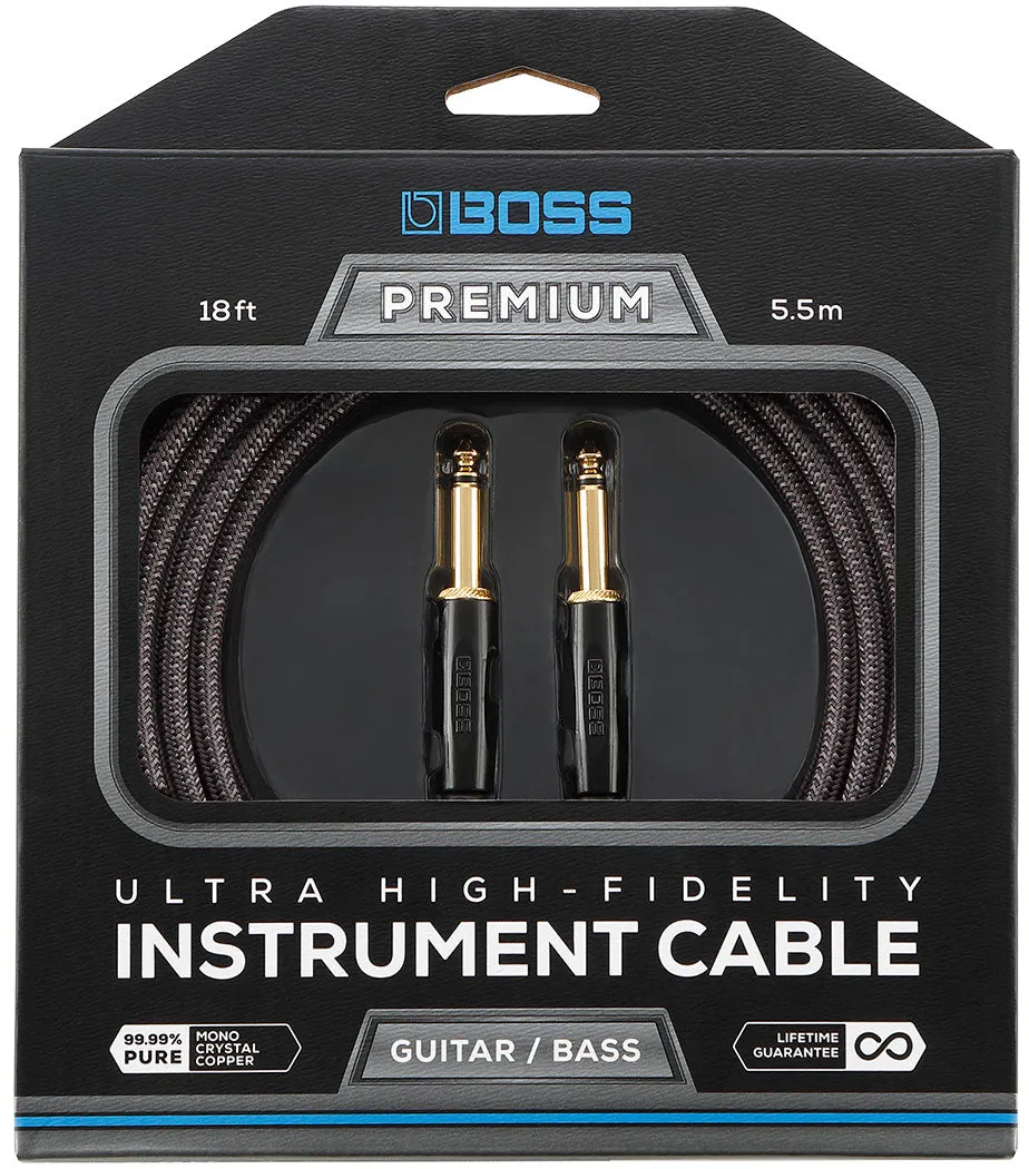 Boss BIC-P18 Premium Cable 18ft SS High-Fidelity