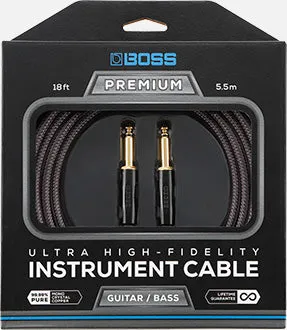 Boss BIC-P18 Premium Cable 18ft SS High-Fidelity