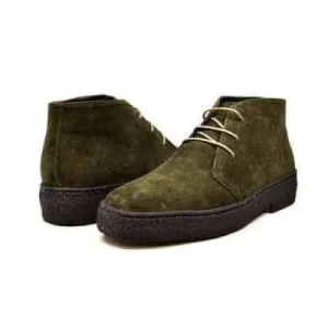British Walkers Playboy Original Men's Olive Green Suede High Top Ankle Boots