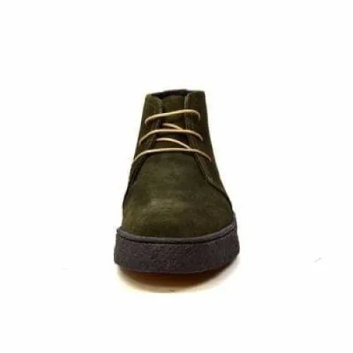 British Walkers Playboy Original Men's Olive Green Suede High Top Ankle Boots