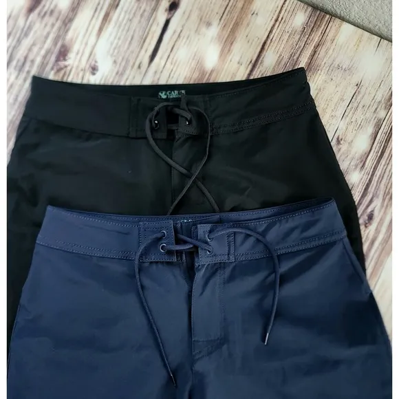 Carve Shorts Women's 4 LOT OF 2 Mid-rise 6&quot; Inseam Black Blue Outdoor Beach