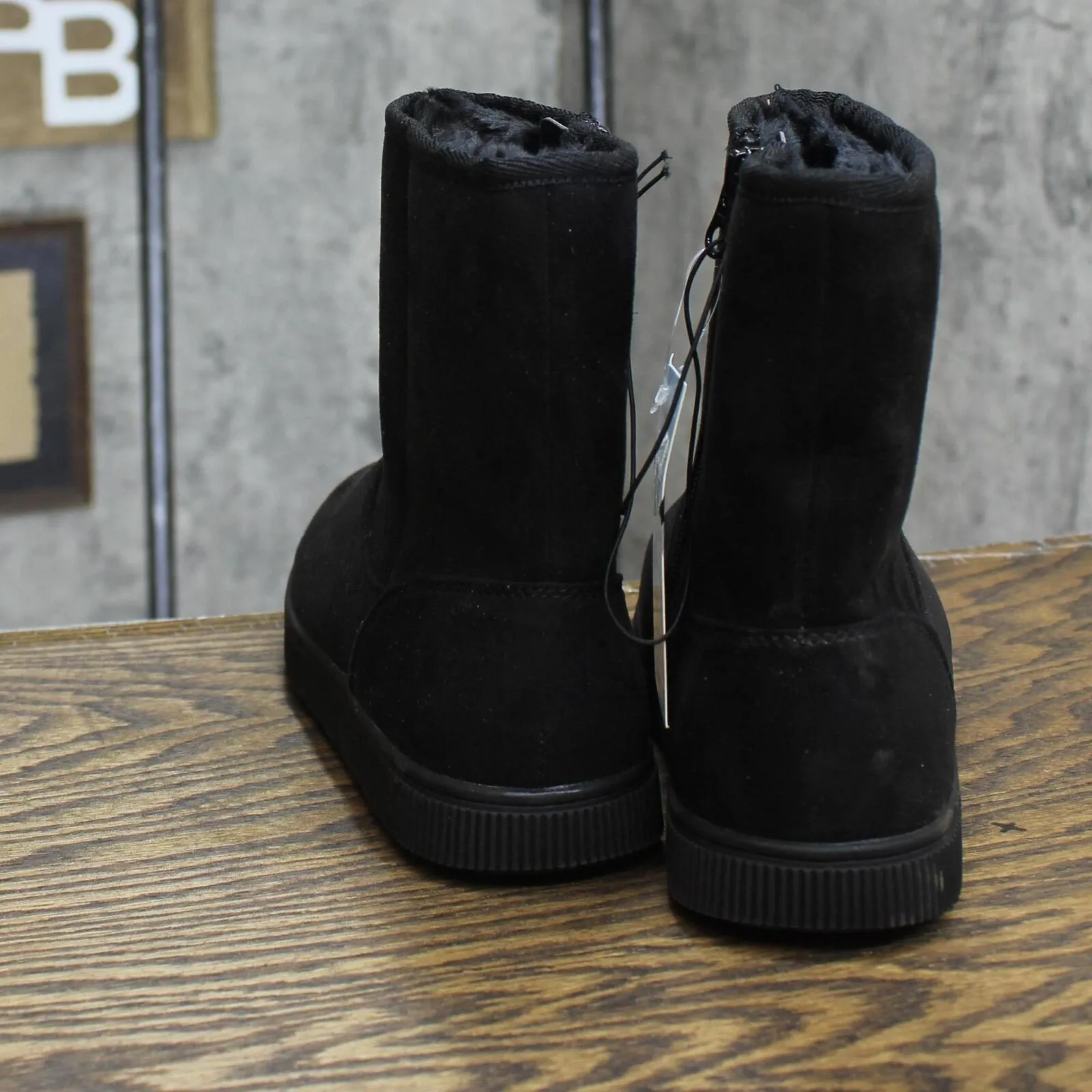 Cat & Jack Girls Holland Zipper Shearling Style Boots 88435448 Black 4