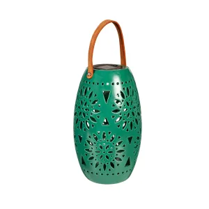 Ceramic Starburst Cut Out Solar Lantern,2sp8234