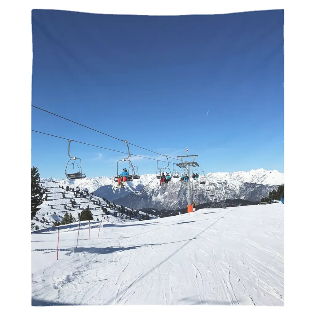 Chairlift Austrian Alps - Wall Tapestry