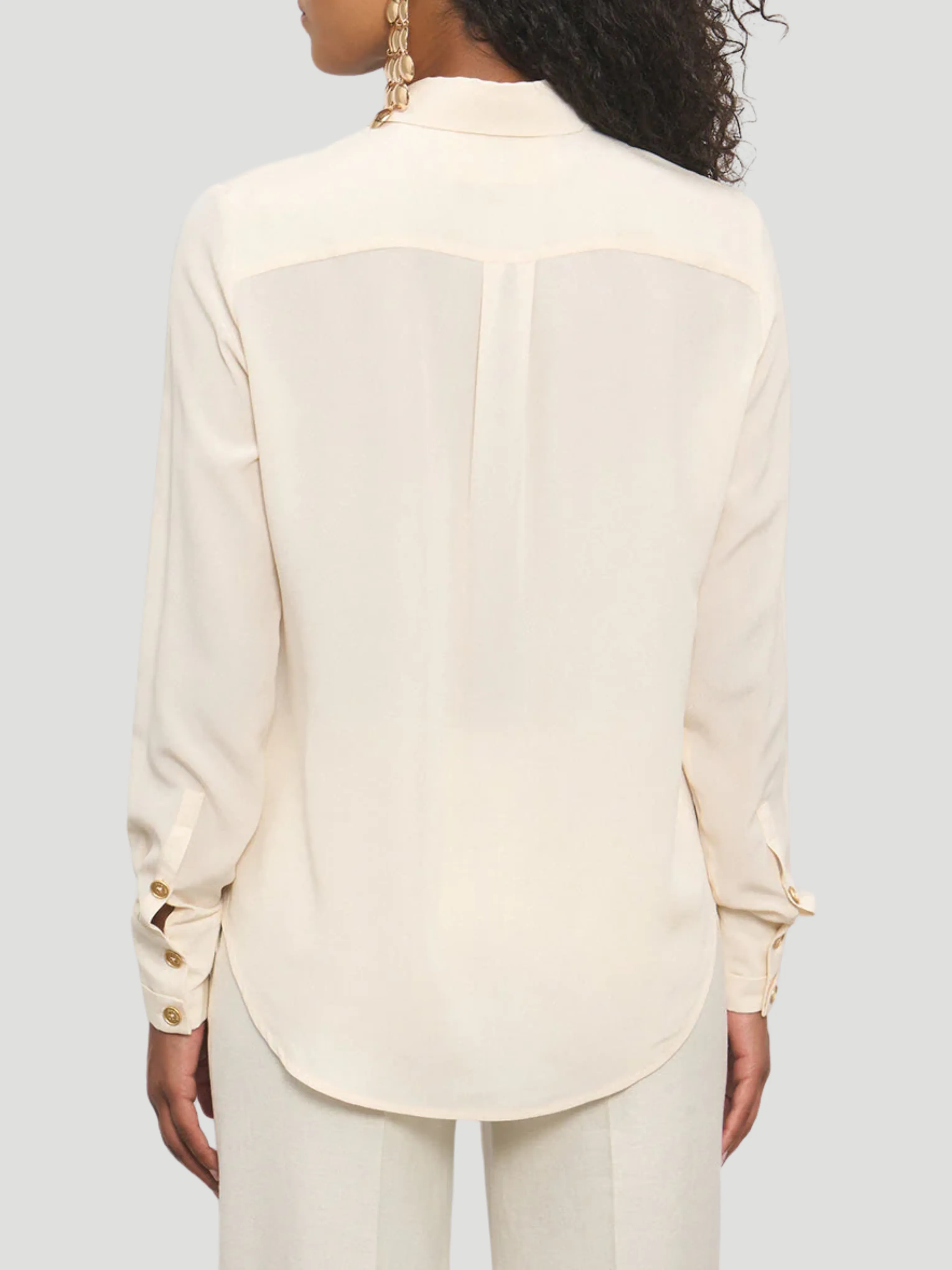 Chiara Silk Long-Sleeve Top