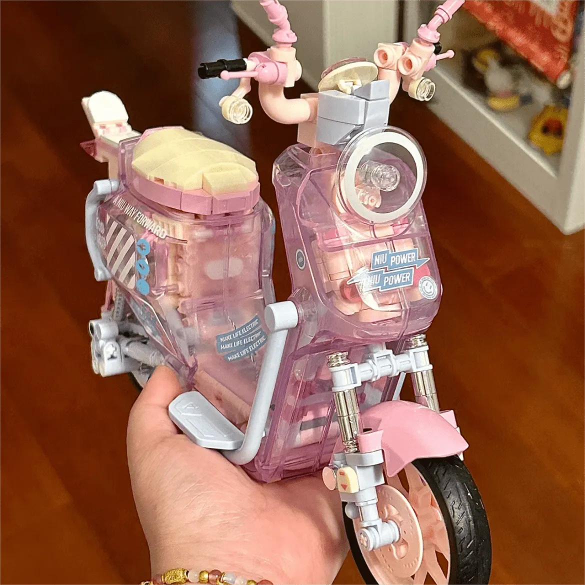 Chic Pink LEGO Compatible Motor Building Bricks